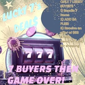 LUCKY 7's SHOPPING GAME! RACE 2 The CHECKOUT! ONLY 7 LUCKY BUYER'S, GAME OVER!